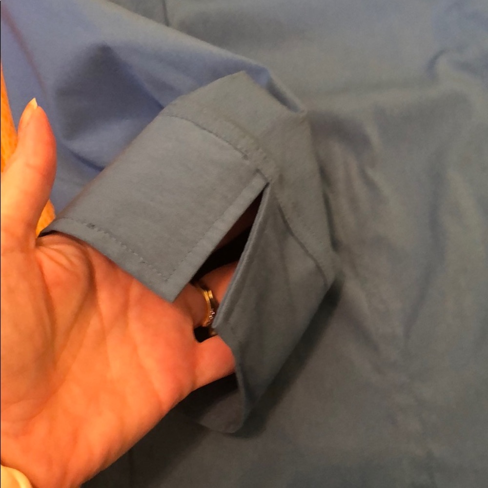 Apt. 9 Stretch Blue Button Up Top - Size Medium - image 3